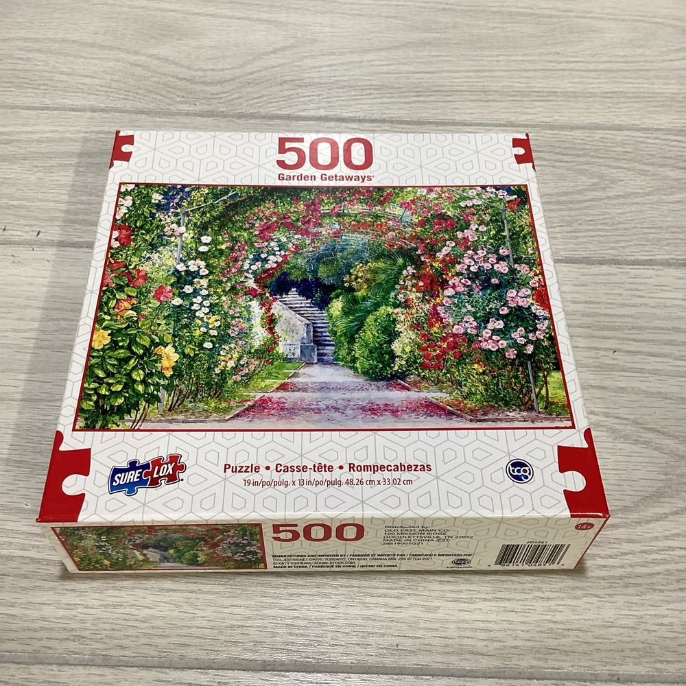 TCG‎ SURELOX 500 Pieces 19" x 13" Garden Getaways *Factory Sealed* B